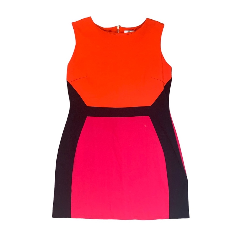 Jade Melody Tam Orange & Pink Colorblock Mini Dress S